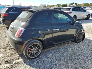 2013 FIAT 500 Abarth with VIN 3C3CFFJH7DT635958, listed as a Copart auction lot 48278615 with 83,841 mi miles and Salvage title. Bid and sale history available at DreamBid. Image 3.