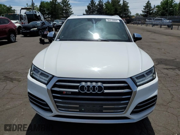 2018 Audi SQ5 Premium Plus with VIN WA1A4AFY6J2009863, listed as a Copart auction lot 56418064 with 76,666 mi miles and Salvage Title. Bid and sale history available at DreamBid. Image 5.