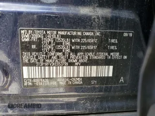 2019 Toyota RAV4 XLE with VIN 2T3P1RFV2KC053799, listed as a Copart auction lot 52495645 with 36,011 mi miles and Salvage Title. Bid and sale history available at carsss.com. Image 13.