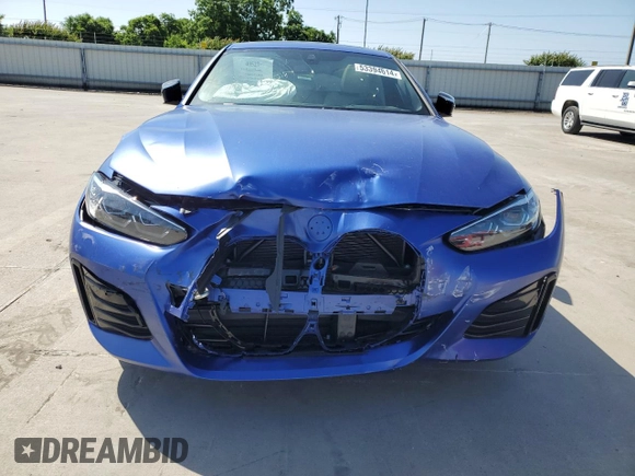 2023 BMW i4 M50 with VIN WBY33AW07PFN73257, listed as a Copart auction lot 53394614 with 10,216 mi miles and Salvage Title. Bid and sale history available at carsss.com. Image 5.