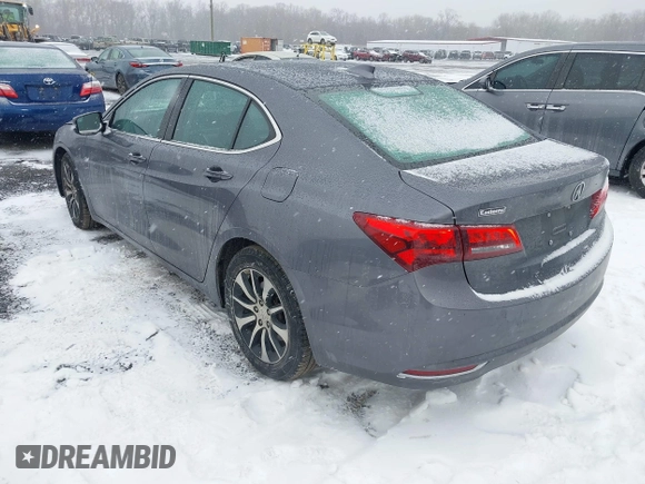 2017 Acura TLX with VIN 19UUB1F34HA001890, listed as a IAAI auction lot 41339623 with 64,434 mi miles. Bid and sale history available at carsss.com. Image 3.