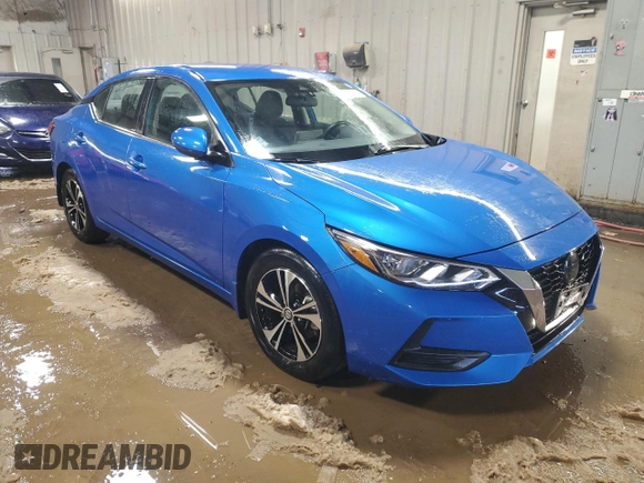 2022 Nissan Sentra SV with VIN 3N1AB8CV0NY301811, listed as a Copart auction lot 49509215 with 38,549 mi miles and Salvage Title. Bid and sale history available at carsss.com. Image 4.