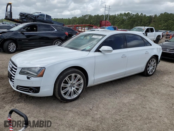 2014 Audi A8 3.0T z VIN WAURGAFD6EN004841, wystawiony jako Copart lot #51474005 z przebiegiem 214 588 mil mil oraz Szkoda całkowita • Salvage title. Historia ofert i sprzedaży dostępna na DreamBid. Obrazek 1.