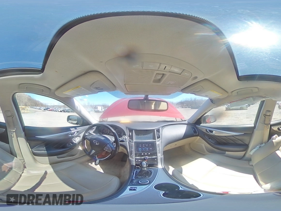 2014 Infiniti Q50 Premium with VIN JN1BV7AR7EM689215, listed as a Copart auction lot 53778625 with 110,164 mi miles and Salvage Title. Bid and sale history available at carsss.com. Image 13.