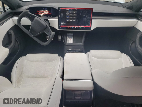2022 Tesla Model S Plaid with VIN 5YJSA1E64NF478200, listed as a Copart auction lot 48731515 with 40,572 mi miles and Salvage Title. Bid and sale history available at DreamBid. Image 8.