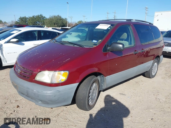 2002 Toyota Sienna CE with VIN 4T3ZF19C62U450159, listed as a IAAI auction lot 41222098 with 251,767 mi miles. Bid and sale history available at carsss.com. Image 2.