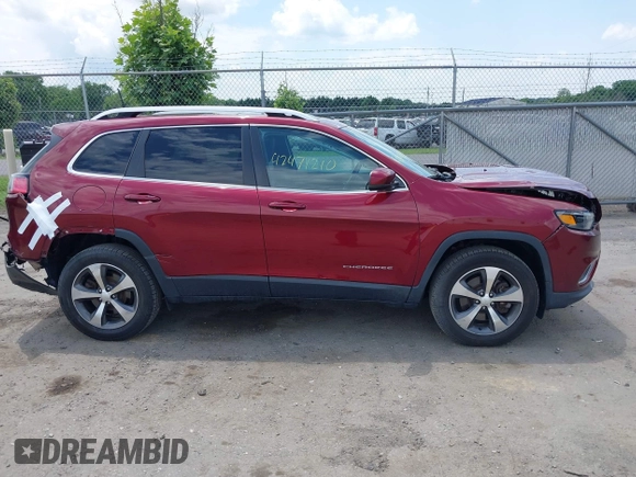 2019 Jeep Cherokee Limited with VIN 1C4PJMDXXKD323087, listed as a IAAI auction lot 42471210 with 57,839 mi miles and . Bid and sale history available at DreamBid. Image 13.