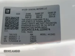 2020 Chevrolet Colorado 2WD LT with VIN 1GCHSCEA4L1229974, listed as a Copart auction lot 50361015 with 108,931 mi miles and Salvage Title. Bid and sale history available at DreamBid. Image 12.
