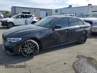 2021 BMW 3 Series M340i xDrive with VIN 3MW5U9J02M8C14378, listed as a Copart auction lot 48590905 with 29,848 mi miles and Salvage Title. Bid and sale history available at carsss.com. Image 1.