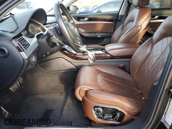 2013 Audi S8 with VIN WAUD2AFDXDN007961, listed as a Copart auction lot 45723835 with 57,477 mi miles and Salvage Title. Bid and sale history available at carsss.com. Image 7.