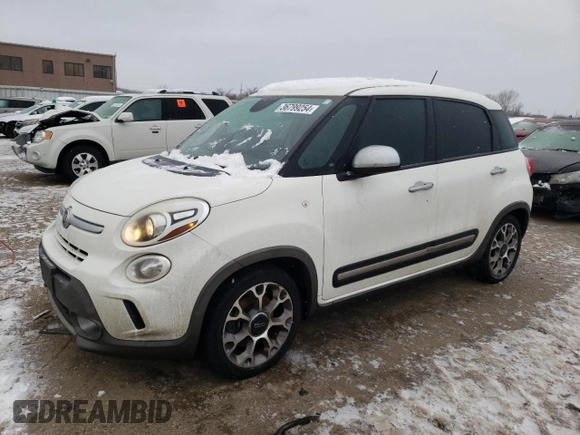 2014 FIAT 500L Trekking with VIN ZFBCFADH7EZ016087, listed as a Copart auction lot 36799254 with 133,852 mi miles and Salvage Title. Bid and sale history available at carsss.com. Image 1.