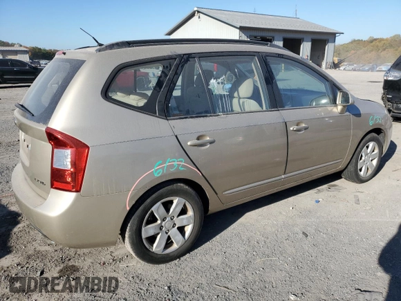 2008 Kia Rondo LX with VIN KNAFG526587163196, listed as a Copart auction lot 76804814 with 185,001 mi miles and Salvage Title. Bid and sale history available at carsss.com. Image 3.