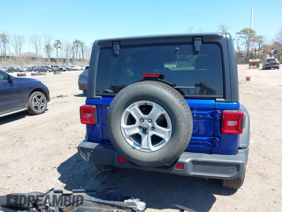 2019 Jeep Wrangler Unlimited Sport Altitude with VIN 1C4HJXDG6KW639189, listed as a IAAI auction lot 42044653 with 79,250 mi miles and . Bid and sale history available at DreamBid. Image 16.
