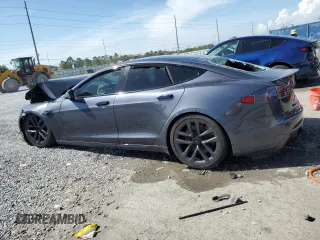 2021 Tesla Model S Plaid with VIN 5YJSA1E65MF442157, listed as a Copart auction lot 51364575 with Not provided miles and Salvage title. Bid and sale history available at DreamBid. Image 2.