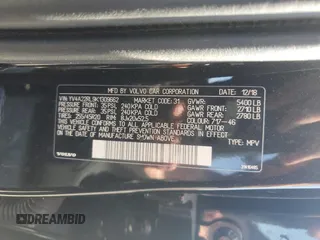 2019 Volvo XC60 Inscription with VIN YV4A22RL9K1309662, listed as a Copart auction lot 54296595 with Not provided miles and Salvage title. Bid and sale history available at DreamBid. Image 13.