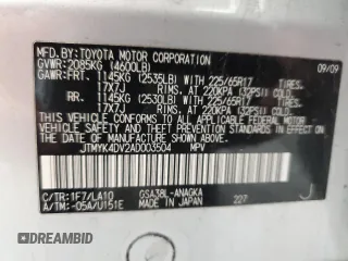 2010 Toyota RAV4 Limited z VIN JTMYK4DV2AD003504, wystawiony jako Copart lot #56321345 z przebiegiem 192 731 mil mil oraz Szkoda całkowita • Salvage title. Historia ofert i sprzedaży dostępna na DreamBid. Obrazek 13.