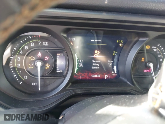 2024 Jeep Wrangler Willys z VIN 1C4RJXN60RW162960, wystawiony jako IAAI lot #41825312 z przebiegiem 16 538 mil mil oraz . Historia ofert i sprzedaży dostępna na DreamBid. Obrazek 7.