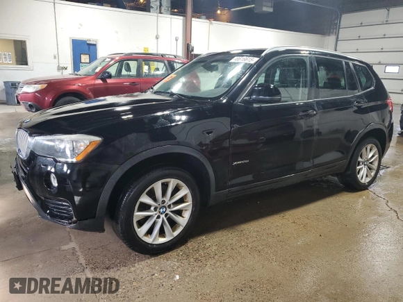 2017 BMW X3 xDrive28i with VIN 5UXWX9C30H0W70206, listed as a Copart auction lot 48616615 with 147,545 mi miles and Clean Title. Bid and sale history available at DreamBid. Image 1.