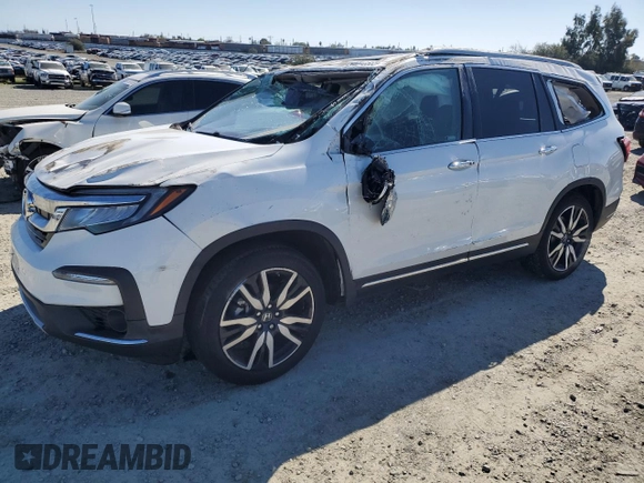 2021 Honda Pilot Touring 8-Passenger with VIN 5FNYF5H91MB015535, listed as a Copart auction lot 46845565 with 36,233 mi miles and Salvage Title. Bid and sale history available at DreamBid. Image 1.