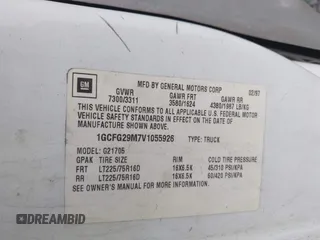 1997 Chevrolet Chevy Van с VIN 1GCFG29M7V1055926, выставлен на аукционе IAAI как лот 42307029 с пробегом 184 462 миль миль и . История ставок и продаж доступна на DreamBid. Изображение 9.