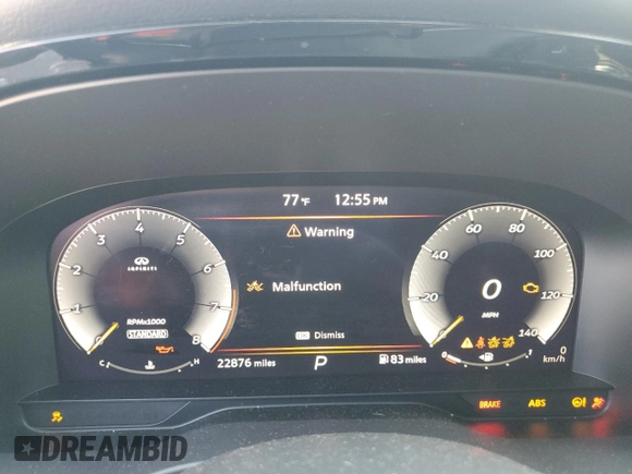 2023 Infiniti QX60 Autograph with VIN 5N1DL1HT1PC353994, listed as a Copart auction lot 46804205 with 22,876 mi miles and Salvage title. Bid and sale history available at DreamBid. Image 9.
