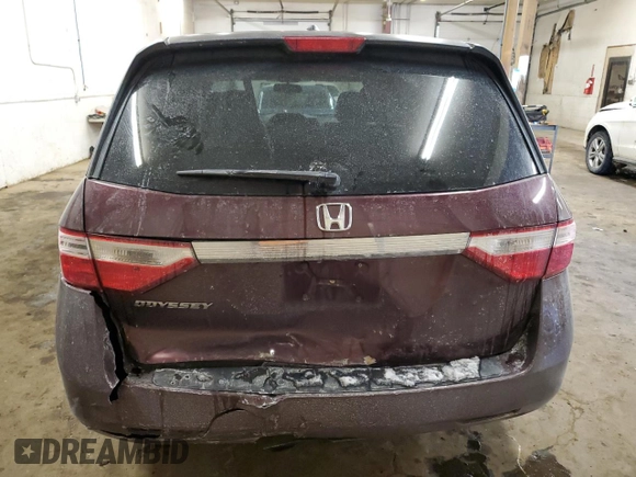 2013 Honda Odyssey EX-L with VIN 5FNRL5H60DB047072, listed as a Copart auction lot 45495415 with 161,028 mi miles and Salvage Title. Bid and sale history available at DreamBid. Image 6.