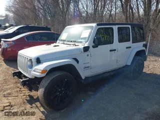 2023 Jeep Wrangler 4xe Sahara with VIN 1C4JJXP61PW553364, listed as a IAAI auction lot 41747111 with 22,127 mi miles. Bid and sale history available at carsss.com. Image 18.