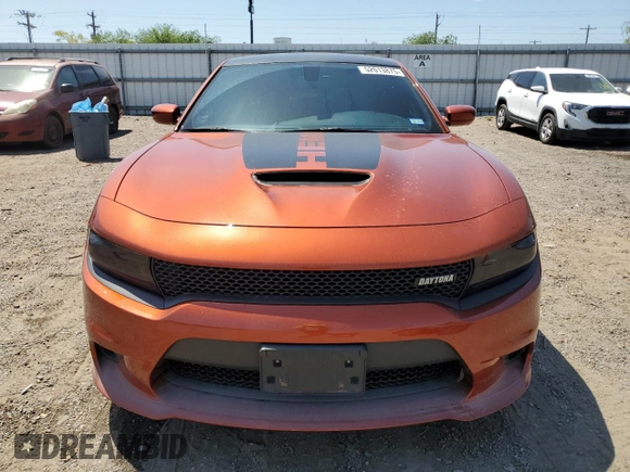 2022 Dodge Charger R/T with VIN 2C3CDXCT4NH198377, listed as a Copart auction lot 52013875 with 25,500 mi miles and Salvage Title. Bid and sale history available at DreamBid. Image 5.