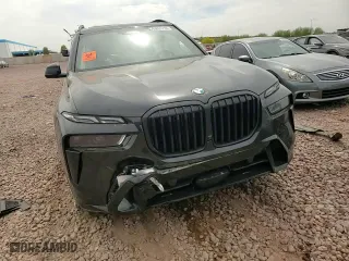2025 BMW X7 xDrive40i with VIN 5UX23EM0XS9W34615, listed as a Copart auction lot 49851755 with 0 mi miles and Salvage Title. Bid and sale history available at carsss.com. Image 12.