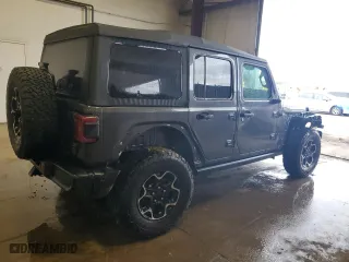 2022 Jeep Wrangler 4xe Unlimited Rubicon with VIN 1C4JJXR65NW274221, listed as a Copart auction lot 49138365 with 25,218 mi miles and Salvage Title. Bid and sale history available at carsss.com. Image 3.