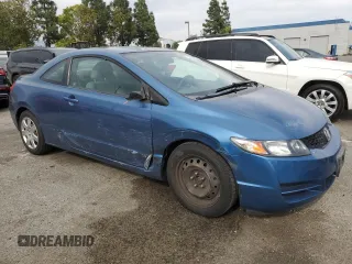 2009 Honda Civic Cpe LX with VIN 2HGFG12639H519390, listed as a Copart auction lot 53230825 with 105,819 mi miles and Salvage Title. Bid and sale history available at carsss.com. Image 4.
