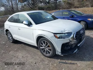 2023 Audi SQ5 Sportback Premium with VIN WA114AFY4P2058990, listed as a IAAI auction lot 41863958 with 55,000 mi miles and . Bid and sale history available at DreamBid. Image 1.