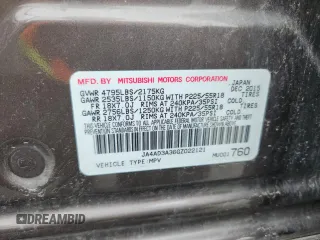 2016 Mitsubishi Outlander SE with VIN JA4AD3A36GZ022121, listed as a Copart auction lot 58557755 with 168,029 mi miles and Clean title. Bid and sale history available at DreamBid. Image 12.