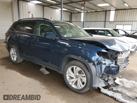 2021 Volkswagen Atlas SE with VIN 1V2HR2CA6MC574517, listed as a Copart auction lot 55796975 with 82,468 mi miles and Clean title. Bid and sale history available at DreamBid. Image 4.