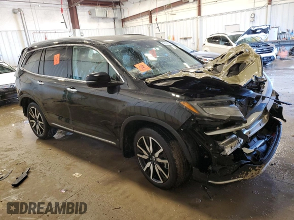 2022 Honda Pilot Touring 7-Passenger with VIN 5FNYF6H63NB022810, listed as a Copart auction lot 42806635 with 0 mi miles and Salvage Title. Bid and sale history available at carsss.com. Image 4.