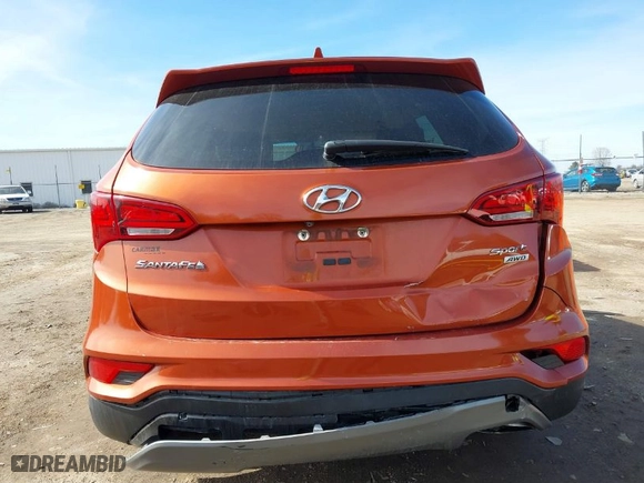2017 Hyundai Santa Fe Sport 2.4L with VIN 5XYZTDLB9HG439478, listed as a IAAI auction lot 41767857 with 160,937 mi miles. Bid and sale history available at carsss.com. Image 16.