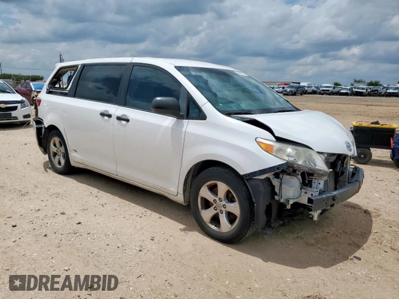 2015 Toyota Sienna L with VIN 5TDZK3DC4FS641312, listed as a Copart auction lot 63699245 with Not provided miles and Salvage title. Bid and sale history available at DreamBid. Image 4.