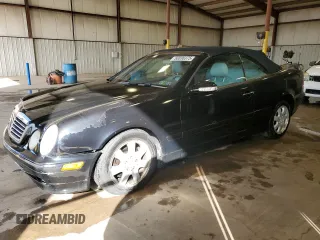 2000 Mercedes-Benz CLK with VIN WDBLK65G9YT034723, listed as a Copart auction lot 50038375 with 129,995 mi miles and Salvage Title. Bid and sale history available at carsss.com. Image 1.