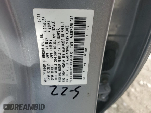 2014 Honda Accord Sedan EX-L with VIN 1HGCR2F88EA066682, listed as a Copart auction lot 71358384 with 152,489 mi miles and Clean Title. Bid and sale history available at carsss.com. Image 12.
