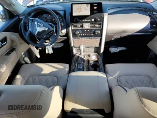 2024 Nissan Armada Platinum with VIN JN8AY2DB6R9852824, listed as a Copart auction lot 42947255 with 6,765 mi miles and Salvage Title. Bid and sale history available at carsss.com. Image 8.