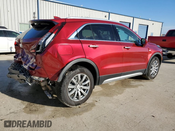 2020 Cadillac XT4 FWD Premium Luxury z VIN 1GYFZCR49LF085682, wystawiony jako Copart lot #47274325 z przebiegiem 52 834 mil mil oraz Szkody całkowita. Historia ofert i sprzedaży dostępna na DreamBid. Obrazek 3.