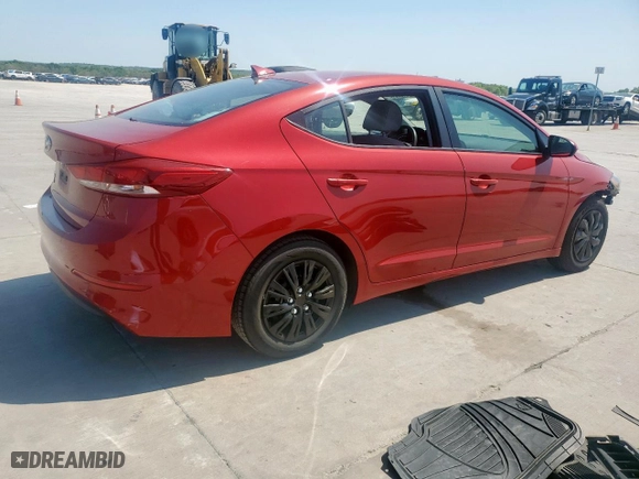 2017 Hyundai Elantra SE with VIN KMHD74LF2HU329464, listed as a Copart auction lot 51160945 with 66,382 mi miles and Salvage Title. Bid and sale history available at carsss.com. Image 3.