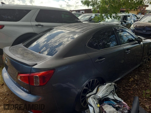 2012 Lexus IS 250 with VIN JTHBF5C25C5173827, listed as a Copart auction lot 65071574 with Not Provided miles and Salvage Title. Bid and sale history available at DreamBid. Image 3.