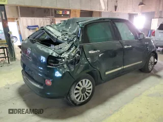 2015 FIAT 500L Lounge with VIN ZFBCFACH6FZ035006, listed as a Copart auction lot 83489034 with 0 mi miles and Salvage Title. Bid and sale history available at carsss.com. Image 3.