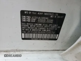 2008 Subaru Forester X с VIN JF1SG63648H724574, выставлен на аукционе Copart как лот 57902805 с пробегом 177 164 миль миль и Списание • Salvage title. История ставок и продаж доступна на DreamBid. Изображение 13.