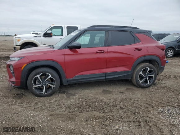 2021 Chevrolet TrailBlazer RS with VIN KL79MTSL0MB146636, listed as a Copart auction lot 45193655 with 67,219 mi miles and Salvage Title. Bid and sale history available at carsss.com. Image 1.