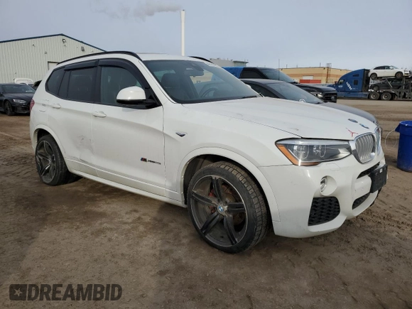 2017 BMW X3 xDrive28i with VIN 5UXWX9C52H0D95846, listed as a Copart auction lot 48123175 with Not Provided miles and Salvage Title. Bid and sale history available at DreamBid. Image 4.