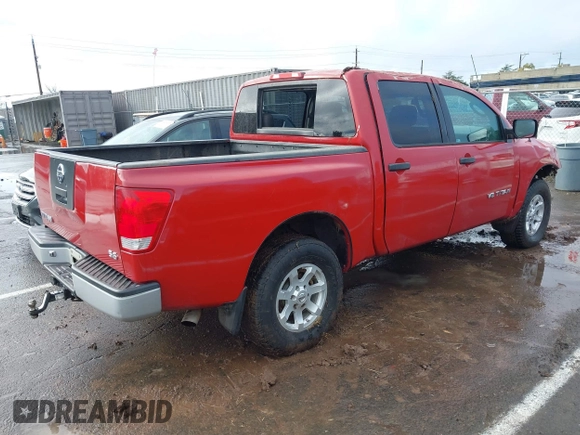 2005 Nissan Titan SE with VIN 1N6AA07B25N553619, listed as a IAAI auction lot 41560930 with 169,561 mi miles. Bid and sale history available at carsss.com. Image 4.
