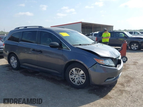 2015 Honda Odyssey LX with VIN 5FNRL5H29FB032327, listed as a IAAI auction lot 42052043 with 153,365 mi miles and . Bid and sale history available at DreamBid. Image 1.