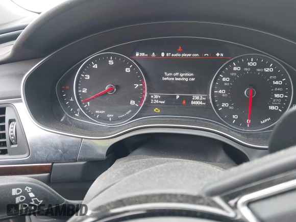 2018 Audi A6 Premium Plus with VIN WAUD8AFC3JN054072, listed as a IAAI auction lot 41442211 with 84,904 mi miles. Bid and sale history available at carsss.com. Image 7.